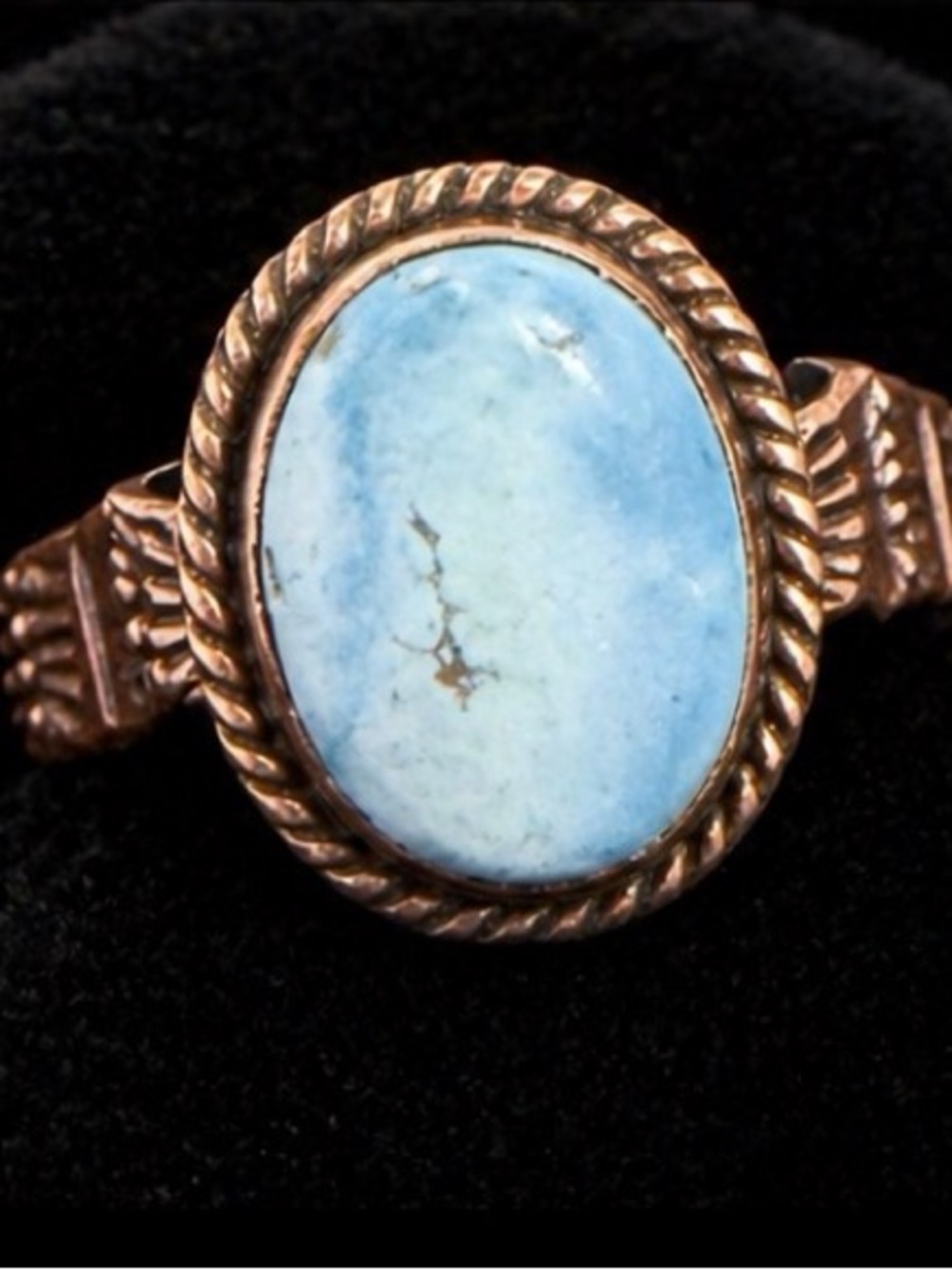 Golden Hills Turquoise Ring Adjustable Copper Southwest Boho Statement